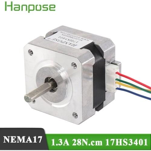 For 3D printer 10pcs/lot 4-lead Nema17 Stepper Motor 42 motor Nema 17 motor 42BYGH 1.3A (17HS3401) motor for CNC XYZ