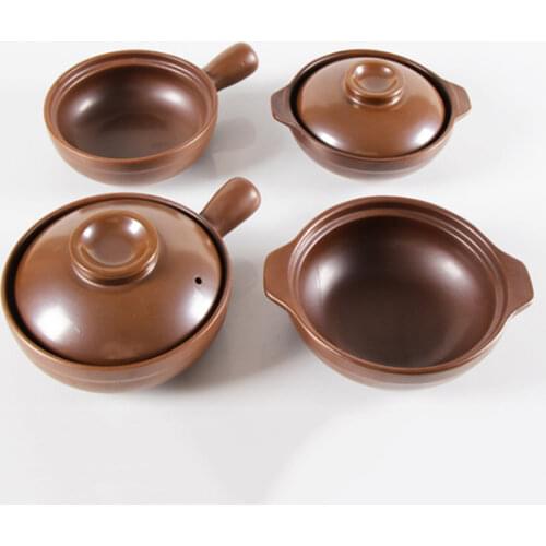 650ml 900ml Casserole Rice Noodle Porridge Milk Soup Clay Stew Earthenware Cooking Pot Decoct Chinese With Handle Ear Clay Pot
