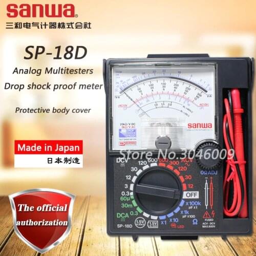 Sanwa SP-18D Analog Multitesters, Multifunction/Multi-Range Pointer Multimeter Battery Check Resistance/Capacitance Measurement