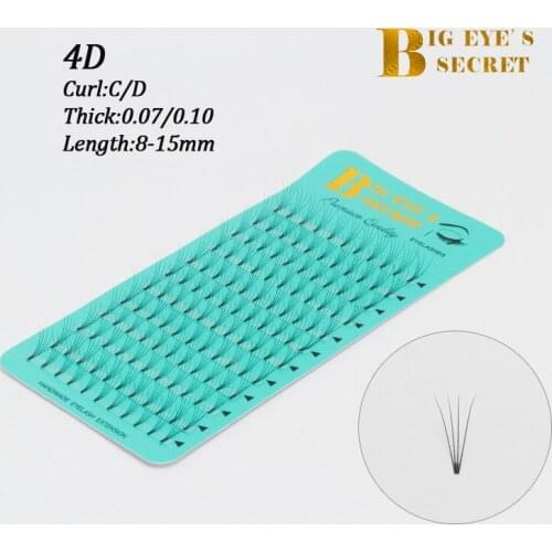 Big eyes secret 4D 12 Lines Premade Volume Lash Fans 3D Semi Permanent Eyelash Extensions Mink Eyelashes