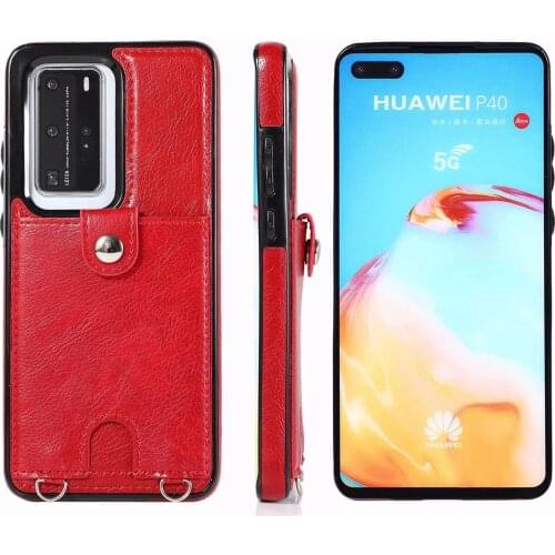 Case for Huawei P40 Pro Mate 30 P30 Pro Mate 20 Card Slot PU Leather Shell Diagonal Span Shockproof Phone Bag Case Cover