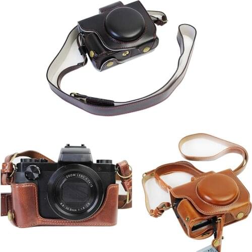 Precise Full body Fit PU leather digital camera case bag cover for Canon Powershot G5 X G5X With Strap