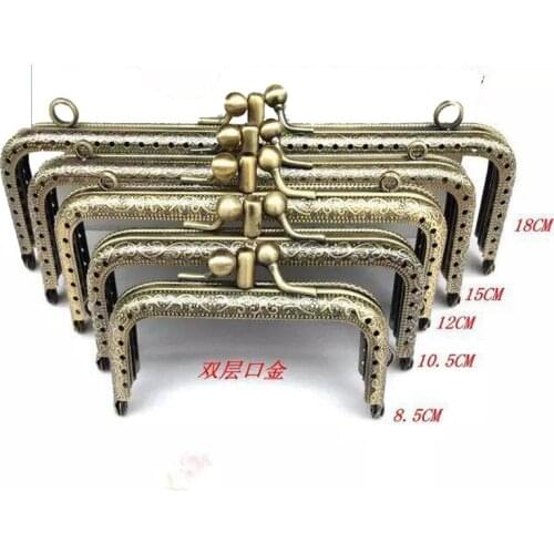 Double layer flat knurling edge vintage bronze color multi size