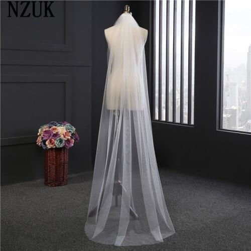 2 Meters Cheap On Sale White Long Wedding Veil Bride Veils With Comb One Layer Wedding Veils Cheap Wedding Accessories In Stock