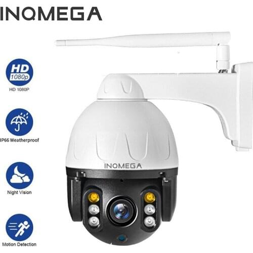 INQMEGA PTZ 1080P HD IP Camera Outdoor WIFI Auto Tracking 4X Digital Zoom 2MP Onvif Vision Nocturne CCTV Security Camara