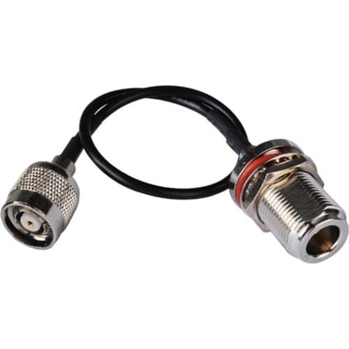 Superbat N Type Cable N Type Bulkhead Jack O-ring to RP-TNC Straight Plug RG174 Cable 15cm for GSM 3G 4G GPS WIFI Router Antenna