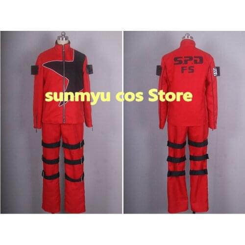 Tokusou Sentai Dekaranger Deka Red Banban Akaza Red Uniform Cosplay Costume,Custom Size Halloween wholesale