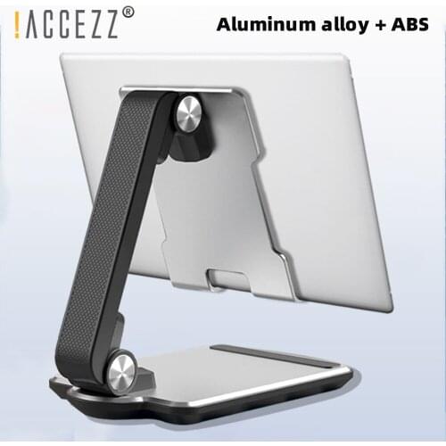 !ACCEZZ Metal Desk Mobile Phone Holder Stand Adjustable Tablet Cell Foldable Extend Support For iPhone 12 iPad Xiaomi Smartphone