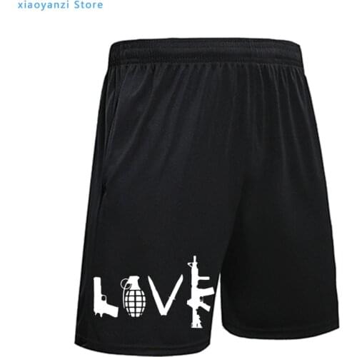 Men Women Hand Gun funny Sports Shorts Printed Brand Oversize Sweatpants Plus Size Free freight Running Fitness Pants OU-27-3