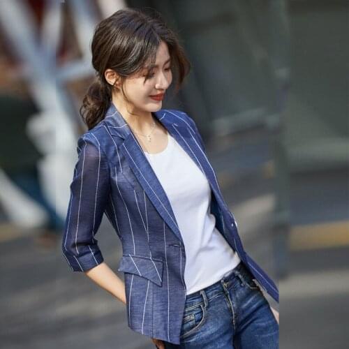 MVJT DAIR Women's Blazers With Short Sleeves