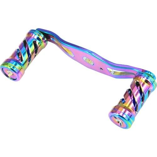 Rainbow Color Fishing Reel Handle Kit All Metal Anti-rust Reel Knob Rocker DIY Accessory Hole fishing accessories