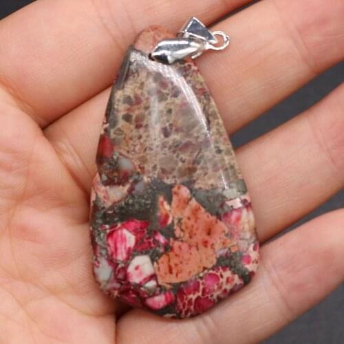 Natural Stone Charm Pendant Water Drop Shape Synthetic Turquoises for Jewelry Making DIY Necklace Accessories Size 30x50mm