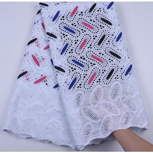 Newest Style Pure Cotton Dubai Lace High Quality African Lace Fabric Embroidered Nigeria Dry Lace Fabric For Wedding Dress S1722