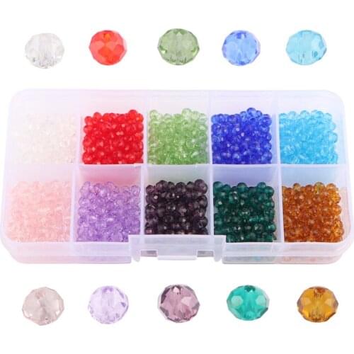 The new transparent crystal glass bead crack broken beautiful round bead bracelet beads materials diy jewelry accessories