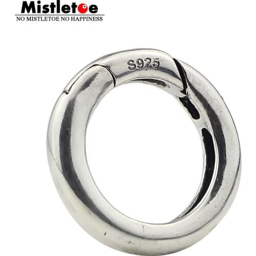 Mistletoe 925 Sterling Silver X Link lock Charm Bead European Jewelry