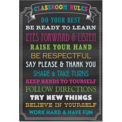 Poster Custom Classroom Rules Canvas Poster Art Home Decoration Cloth Fabric Wall Poster Print Silk Fabric 30X45cm40X60cm
