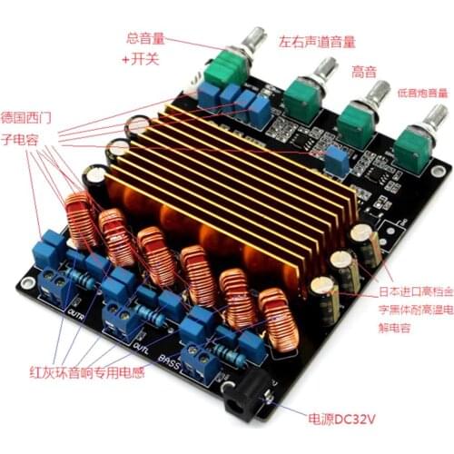 STA508 2.1 Class D 160W+80W+80W DC18V-34V AMP Digital Power Amplifier Board YJ00151