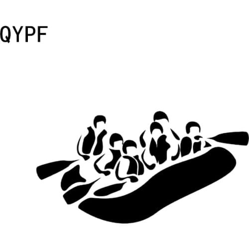 QYPF 15.4*8.2CM Interesting Rafting River Raft Outdoor Sport Decor Car Sticker Vinyl High Quality C16-1258