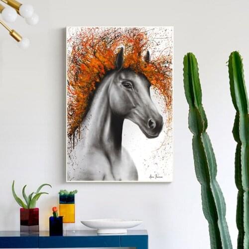Nordic Animal Art Horses Canvas Painting Graffiti Wall Art Pictures For Living Room Modern Abstract Art Prints Posters