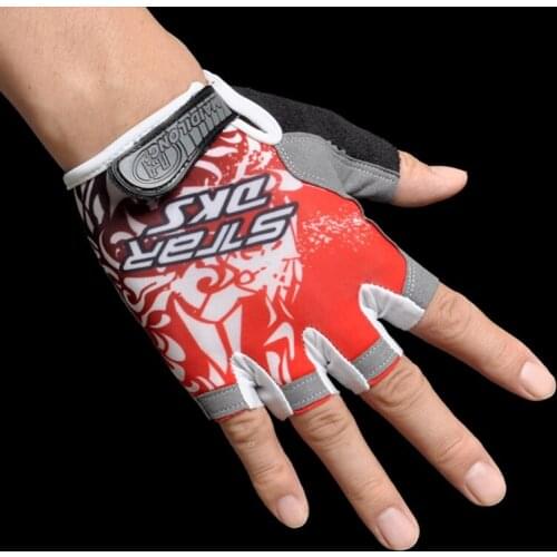 Silicone MTB Road Riding Gloves Anti-slip Anti-sweat Half Finger Camping Gloves