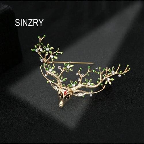 SINZRY hot trendy jewelry accessory cute cubic zirconia elegant deer dress brooches pin Korean stylish jewel