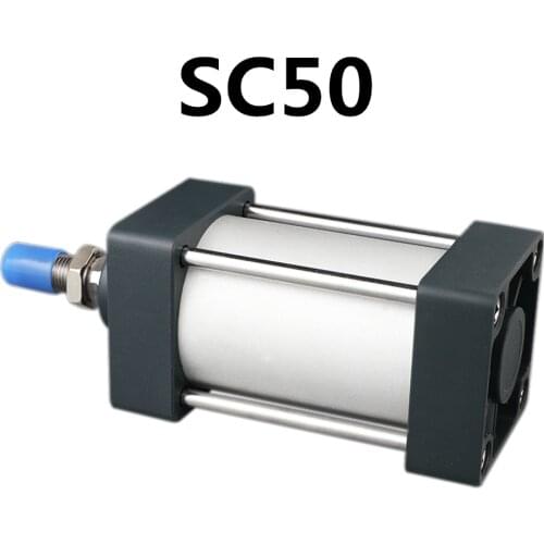 SC50 Standard Air Cylinders 50mm Bore Double Acting Pneumatic Cylinder SC 50/75/100/125/150/175/200/250/300mm Stroke Hot Sale