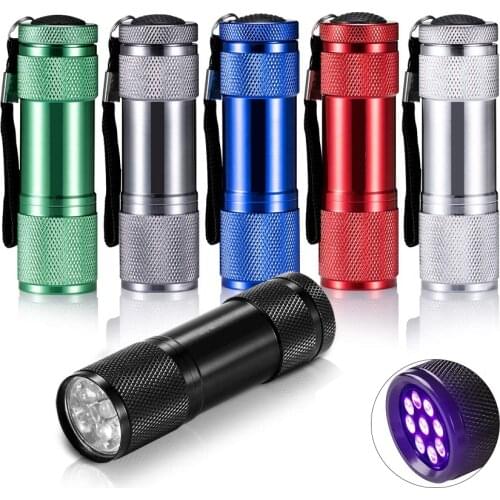 LED UV Flashlight torch 395nm Purple Violet Light linterna UV Ultraviolet Blacklight Detector for Dog Urine, Pet Stains by AAA