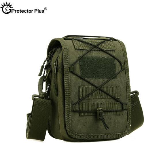 PROTECTOR PLUS Tactical Bag Military Messenger Bag Molle Pouch Single Shoulder Nylon Outdoor Sport Fishing Camping Crossbody
