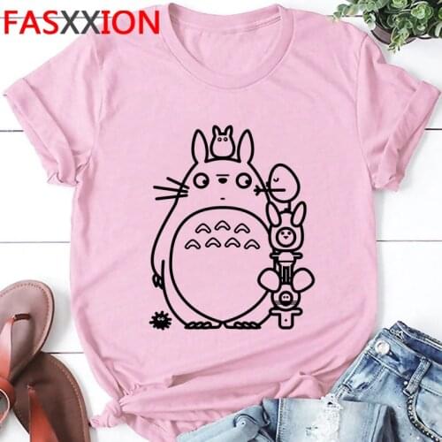 Totoro Studio Ghibli top tees women couple clothes 2021 graphic tees women print aesthetic t shirt harajuku couple clothes