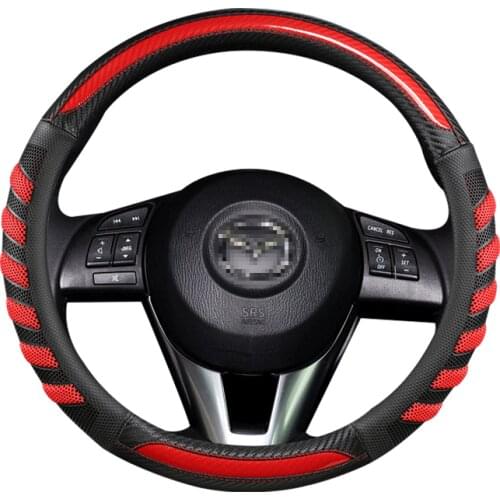 Carbon fiber Car Steering Wheel Cover for CX 3 CX 4 CX 5 CX 7 CX 9 Mazda 3 Axela 6 Gh Gj Demio Anti Slip Funda Volante