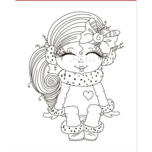10x8 Stay cute girl Transparent Clear Silicone Stamp Seal for DIY scrapbooking photo album Decorative clear stamp