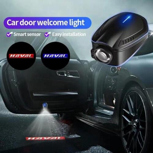 2PCS Rechargeable Led Car Door Welcome Light Wireless Car Styling Laser Projector Ghost Shadow Lamp Car Accessories For Haval