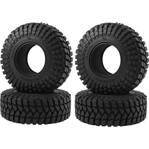4PCS 110MM 1.9 Rubber Wheel Tires Tyre for 1/10 RC Crawler Car Axial SCX10 90046 SCX10 III AXI03007 Traxxas TRX4 D90
