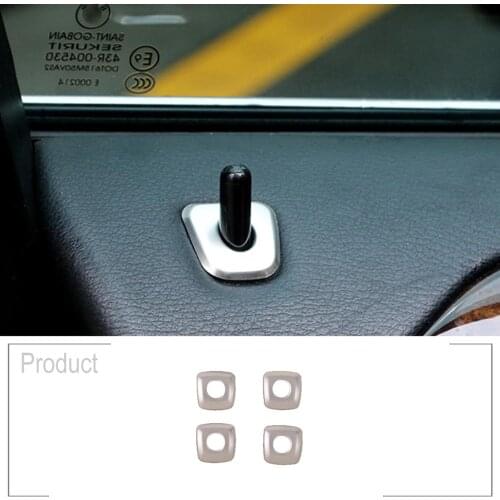 4pcs Stainless Steel Car Interior Door Lock Cover Trim Stickers Car Accessories for BMW X5 E70 2008-2013