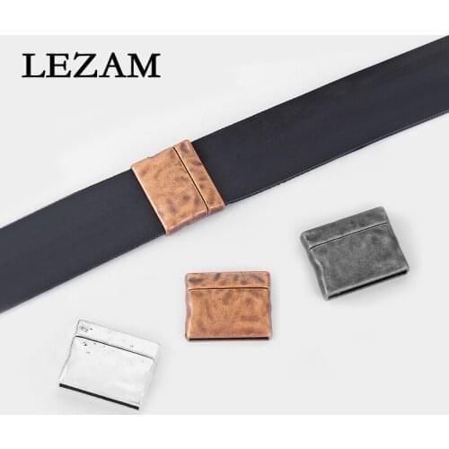 5sets Hammered Flat Strong Magnetic Clasp Antique /Copper/Pewter For 25*3mm Flat Leather Cord Bracelet Jewelry Findings