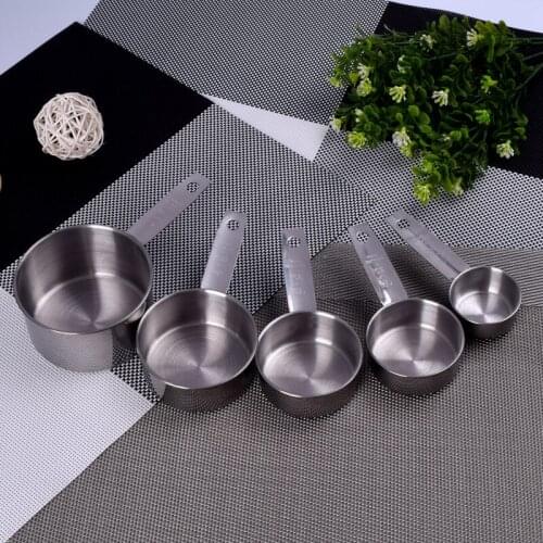5Pcs Durable Stainless Steel Measuring Spoons Cups Set Kitchen Baking Tools