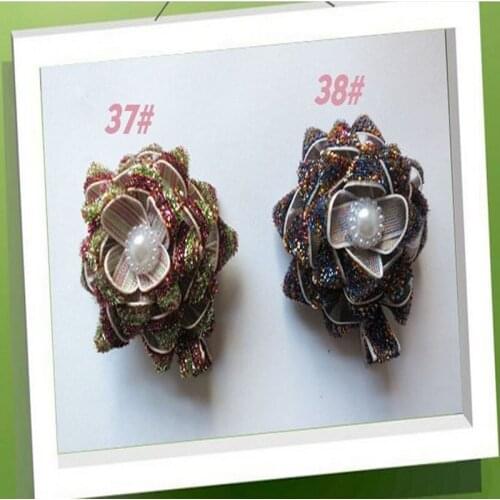 50 pcs BLESSING Girl 3" wave hair bows Hair Accessories layers lined clips