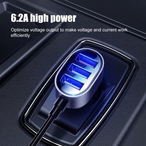 Car Charger 6.2A Multi-function Extension Cord Car Mobile Phone Charger Smart Sharing Expansion Car Charger