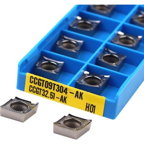 CCGT09T302 CCGT09T304 CCGT09T308-AK H01 High quality Carbide Milling insert CNC lathe Cutting inserts For aluminum processing