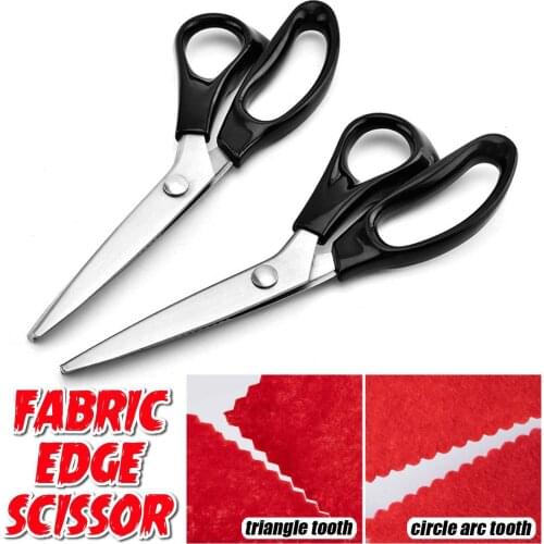 Chainho,Tailor Scissors with Round TriangleTooth,Sewing Scissor with Zickzack Shape for DIY Sewing,Shears for Fabric or Leather