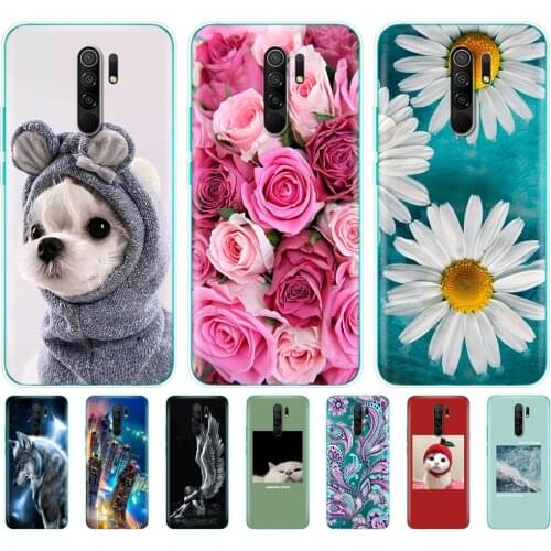 For xiaomi redmi 9 Case Painting Silicon Soft TPU Back Phone Cover For redmi 9 Case 6.53 inch etui Full Protection Coque Bumper