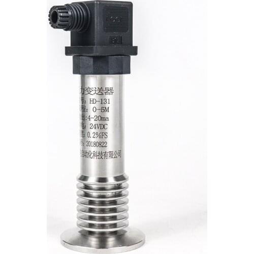 Pressure Transmitter high temperature Hygienic Flat Membrane Type 4-20mA Output 24VDC Power Supply