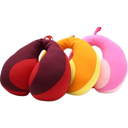 Childrens Cartoon Neck Pillow Polyester Contrast Color Splicing Travel Sleeping U-shaped Pillow Comfortable