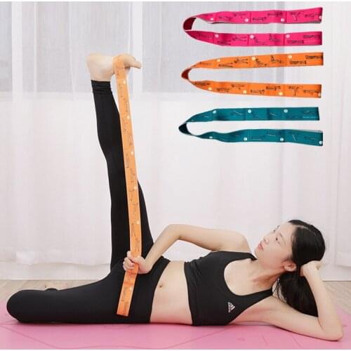 Hot Yoga Stretch Belt 8 Segment Training Pilates Elastic Bands Latin Dance Gym Fitness Exercise Accessories