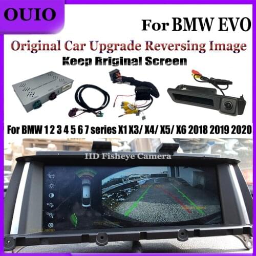 Front & Rear Camera For BMW 1 2 3 4 5 6 7 series X1 X3/ X4/ X5/ X6 EVO 2018 2019 2020 Original Screen Reversing upgrad interface