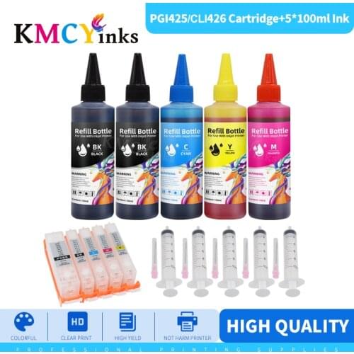 KMCYinks For Canon MG5140 MG5240 MG5340 MG 5140 MG 5240 MG 5340 Printer Ink Cartridges Refillable PGI-425 CLI-426 PGI425 CLI426