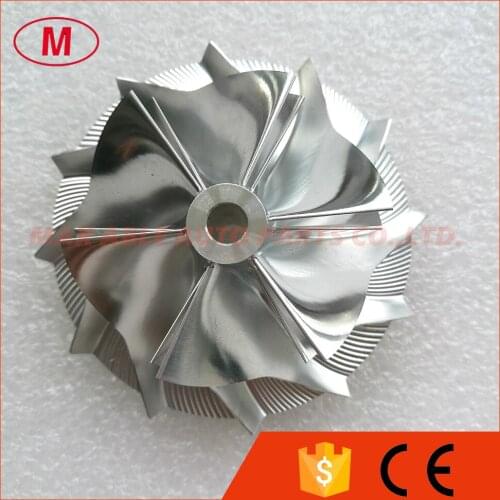 T04E Turbo Billet compressor wheel 53.87/76.07mm 6+6 blades 448048-0004/Aluminum 2618/Milling wheel for 451567-0001/452240-0001