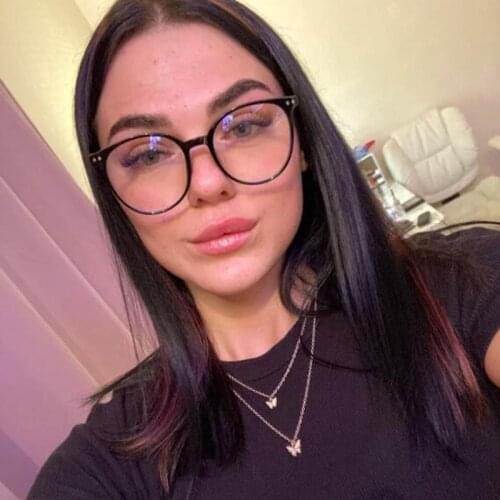UV400 Fashion Small Fresh Anti Blue Light Blocking Glasses Women Vintage PC Frame Eyewear Driving Internet Celebrity Recommend