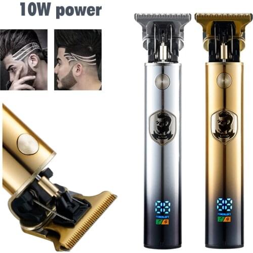 T9 Hair Trimmer Li T-Outliner Skeleton Heavy Hitter Cordless Trimmer Men 0mm Baldheaded Hair Clipper Finish Hair Cutting Machine