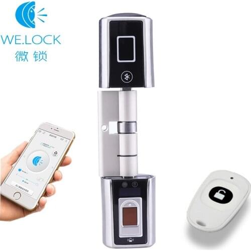 2021 New Design L5SR-Plus Home Intelligent Smart Cylinder Bluetooth Electronic Fingerprint Cylinder Digital Door Lock